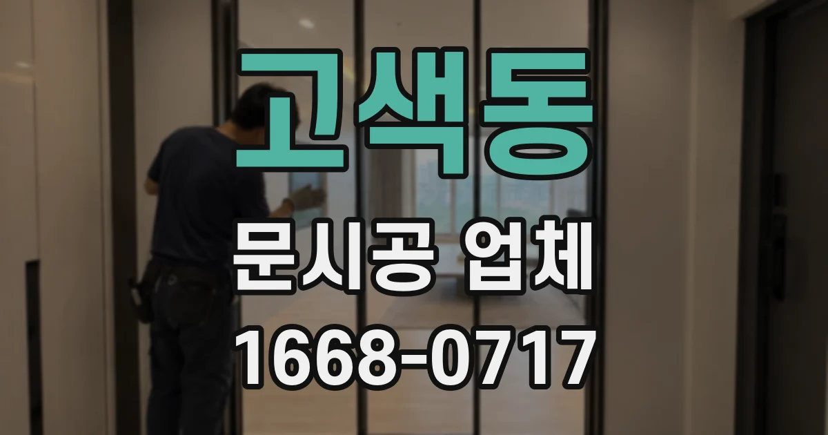 고색동 문시공 업체
