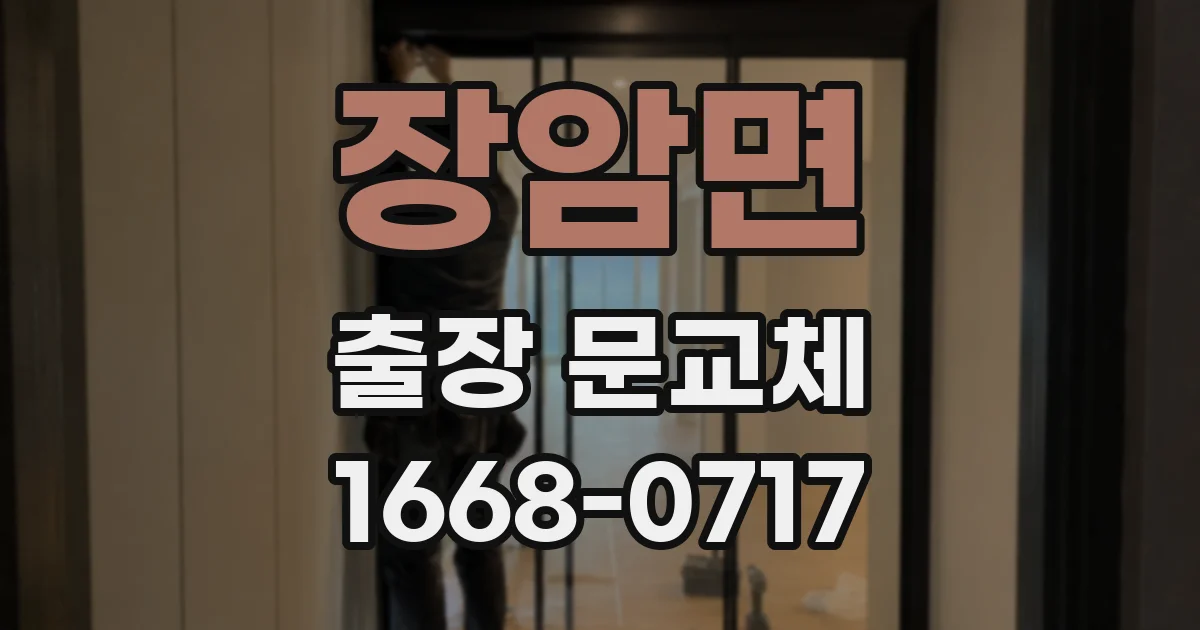 장암면 출장 문교체