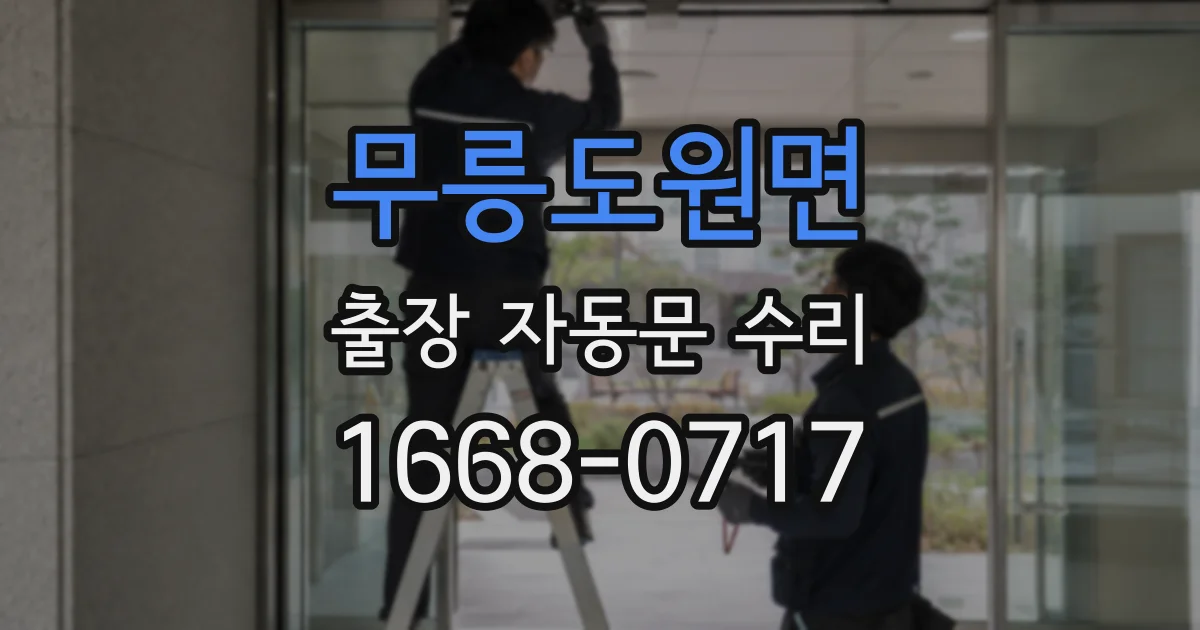 무릉도원면 출장 자동문 수리