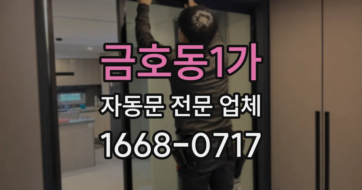 금호동1가 자동문 전문 업체