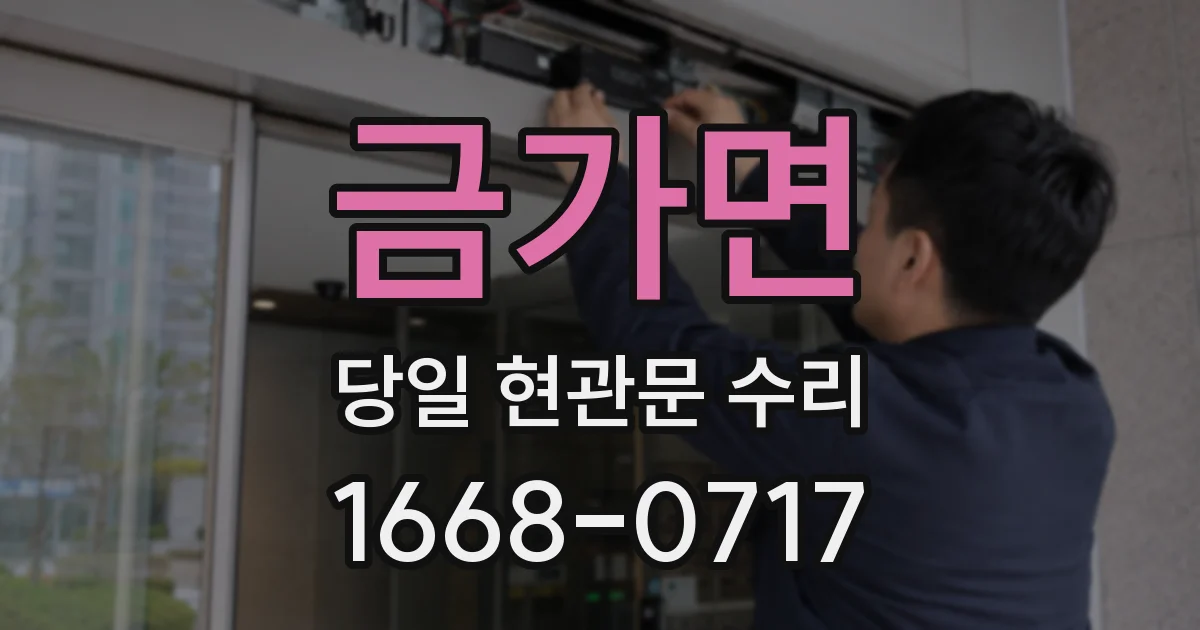 금가면 당일 현관문 수리