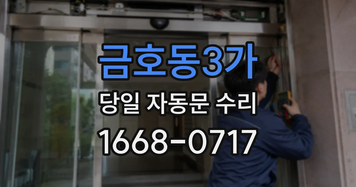 금호동3가 당일 자동문 수리