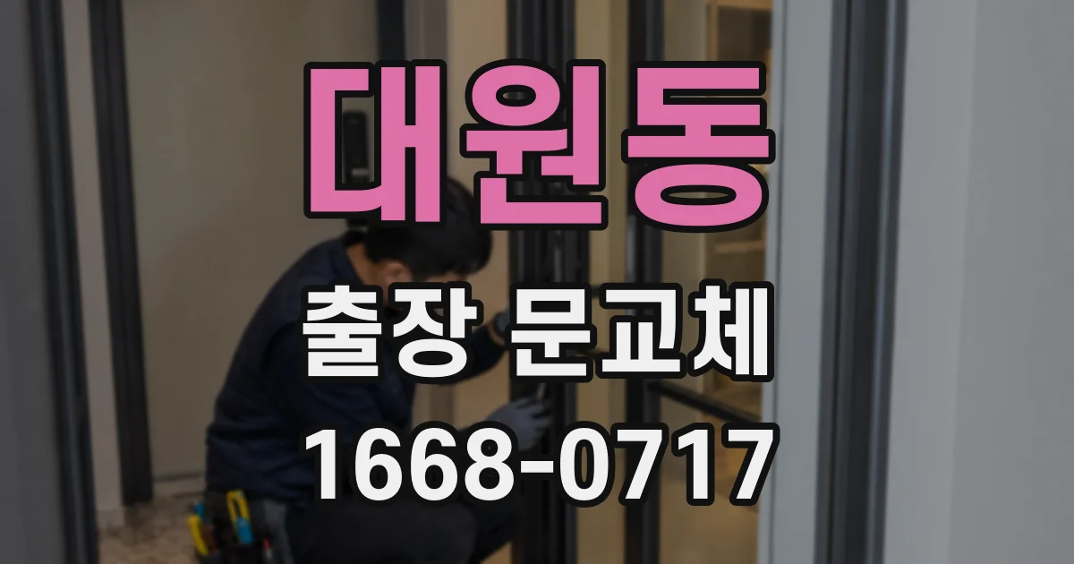 대원동 출장 문교체