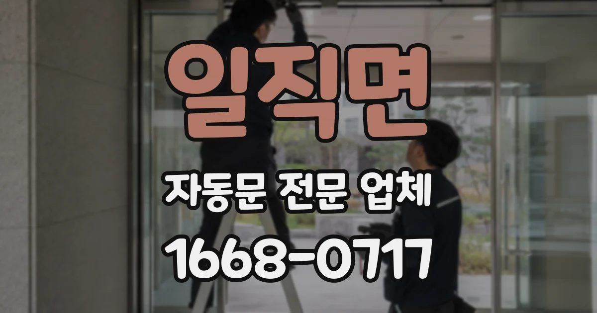 일직면 자동문 전문 업체
