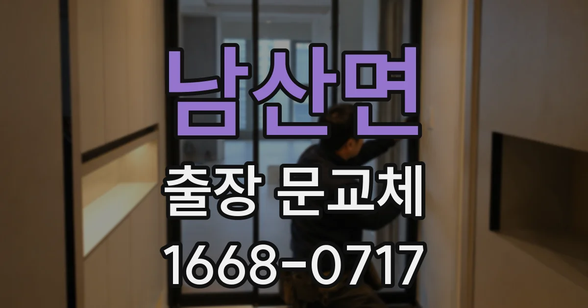 남산면 출장 문교체