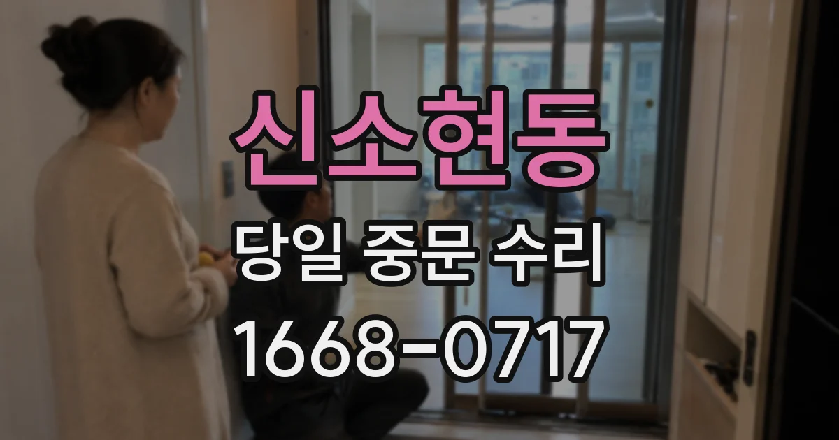 신소현동 당일 중문 수리