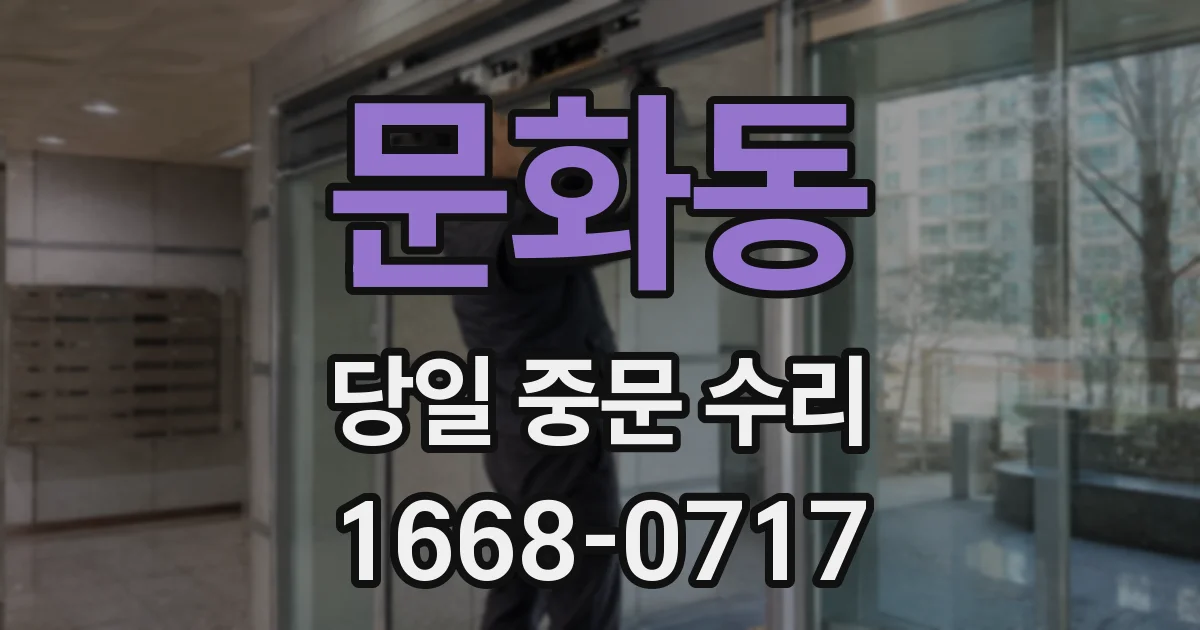 문화동 당일 중문 수리