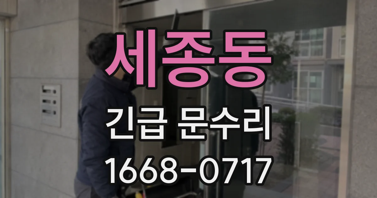 세종동 긴급 문수리