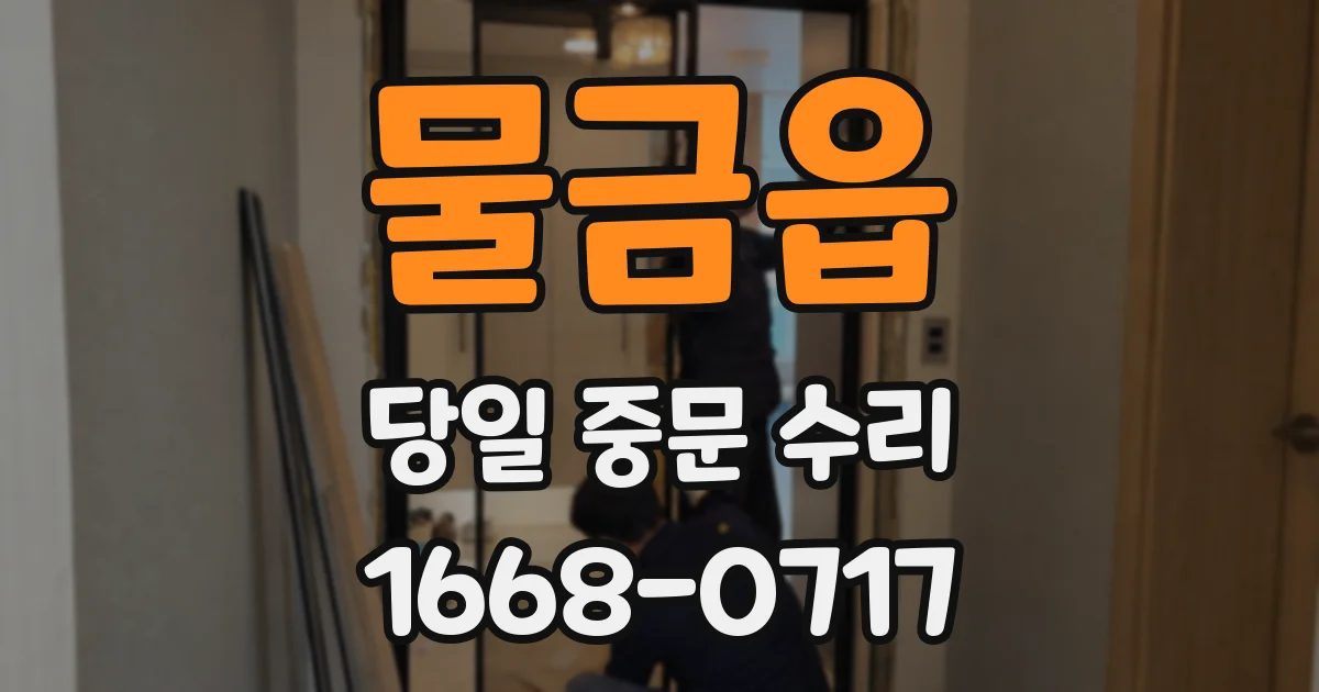 물금읍 당일 중문 수리