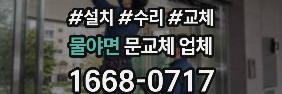 물야면 문교체 업체