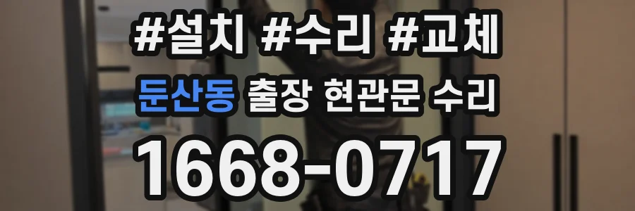 둔산동 출장 현관문 수리