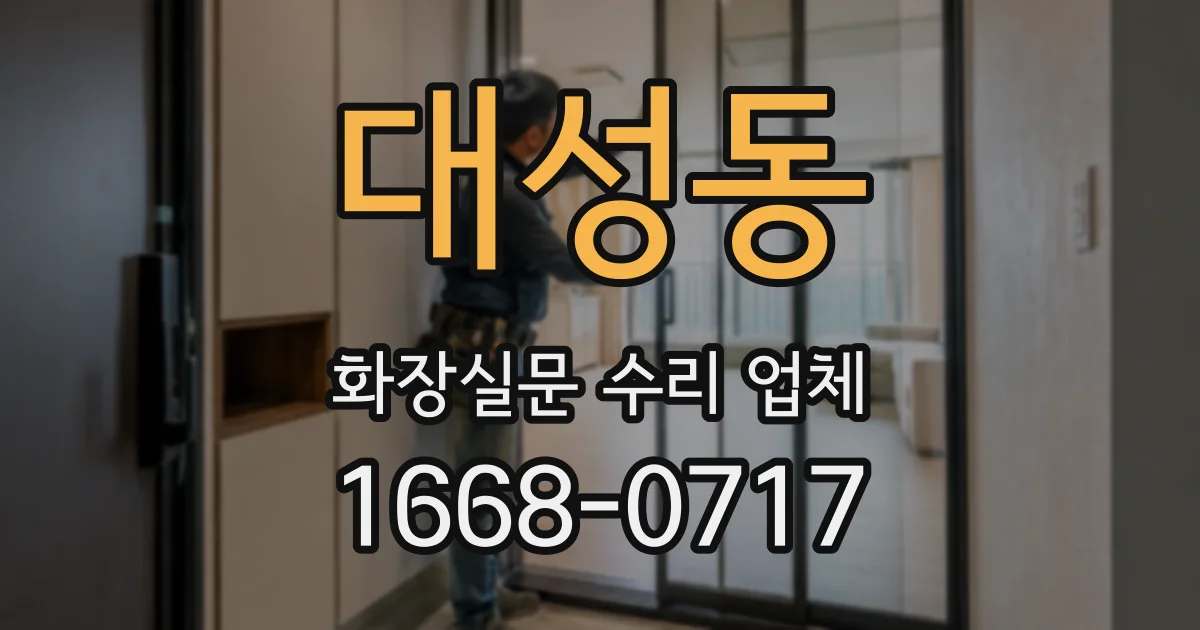 대성동 화장실문 수리 업체