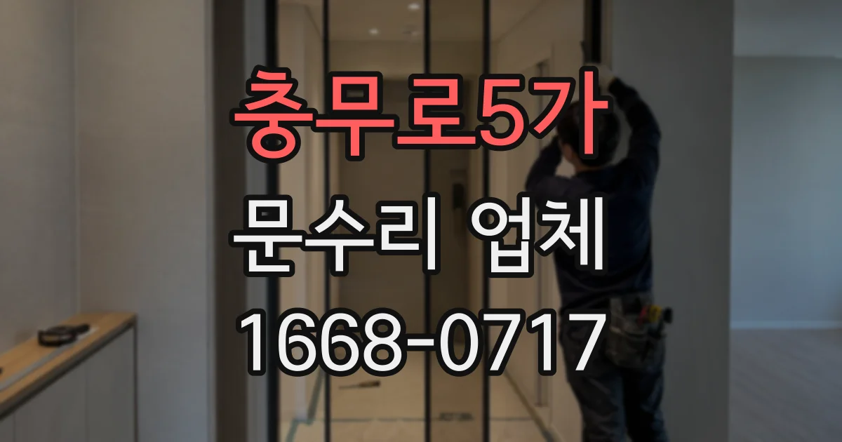 충무로5가 문수리 업체