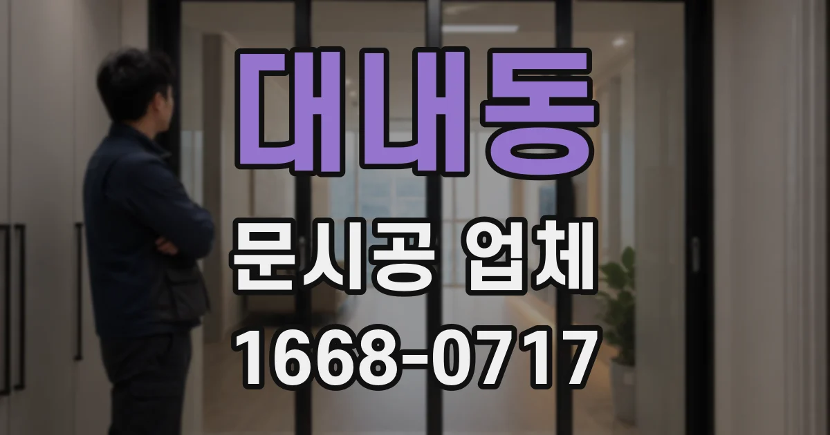 대내동 문시공 업체