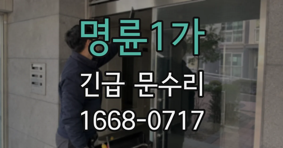 명륜1가 긴급 문수리