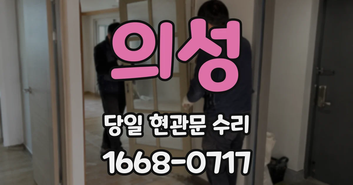 의성 당일 현관문 수리