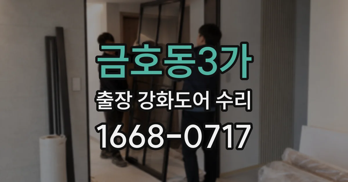 금호동3가 출장 강화도어 수리