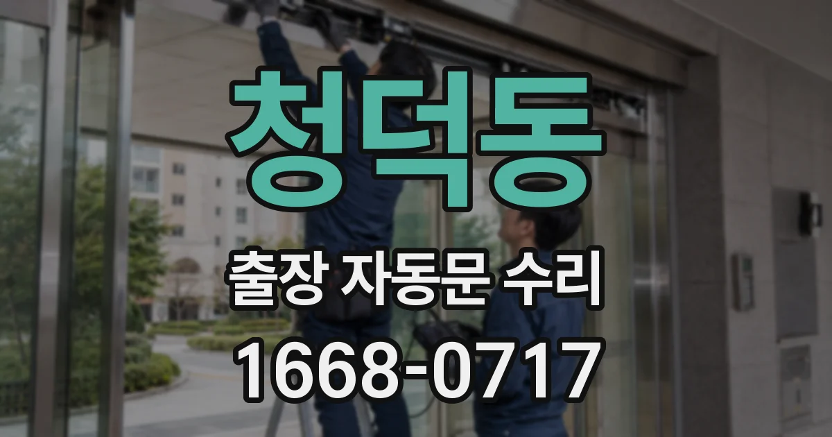 청덕동 출장 자동문 수리
