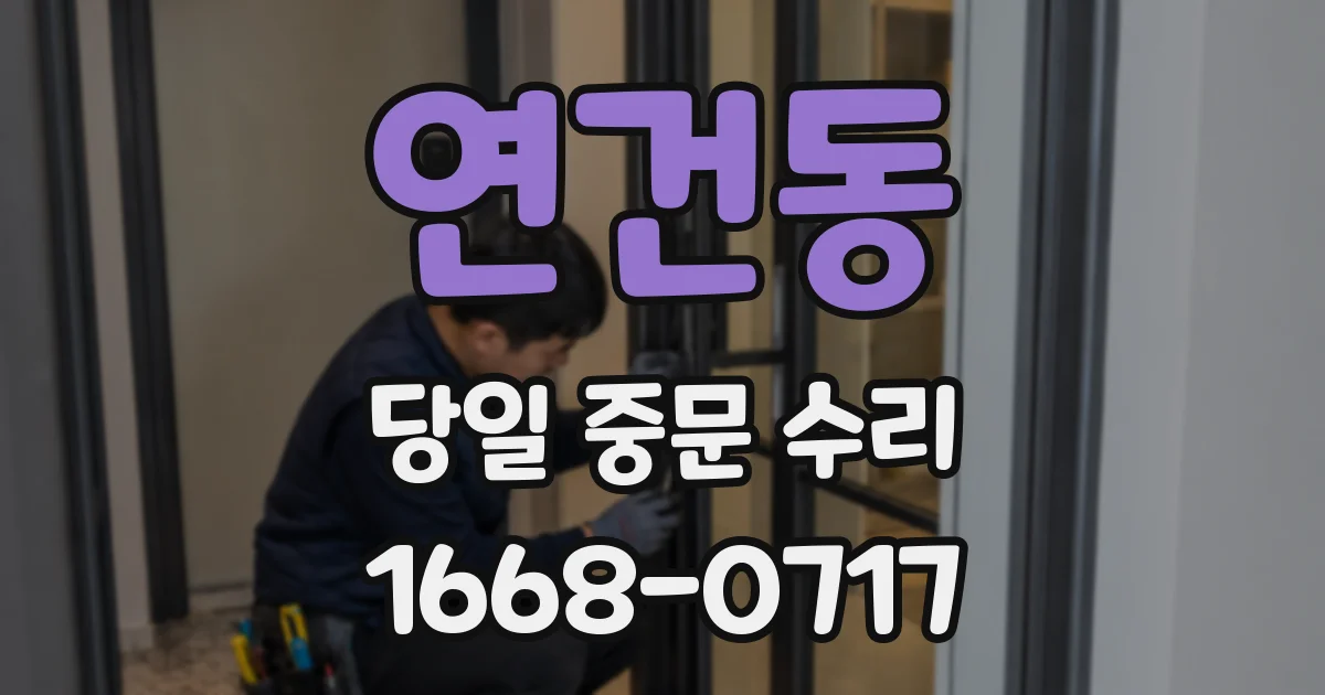 연건동 당일 중문 수리