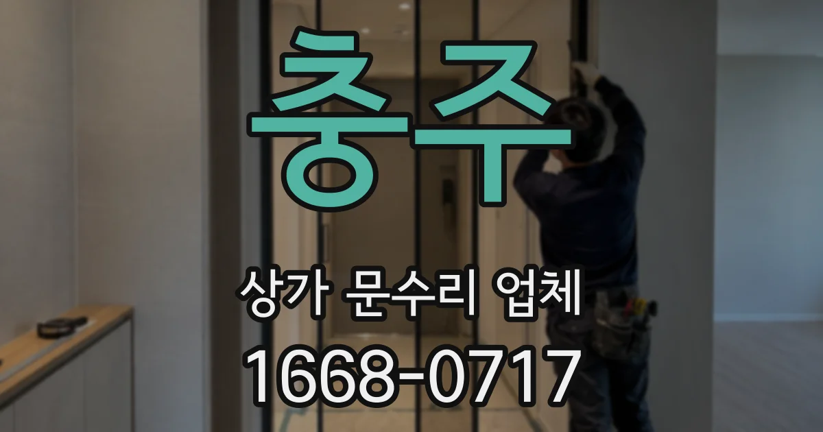 충주 상가 문수리 업체