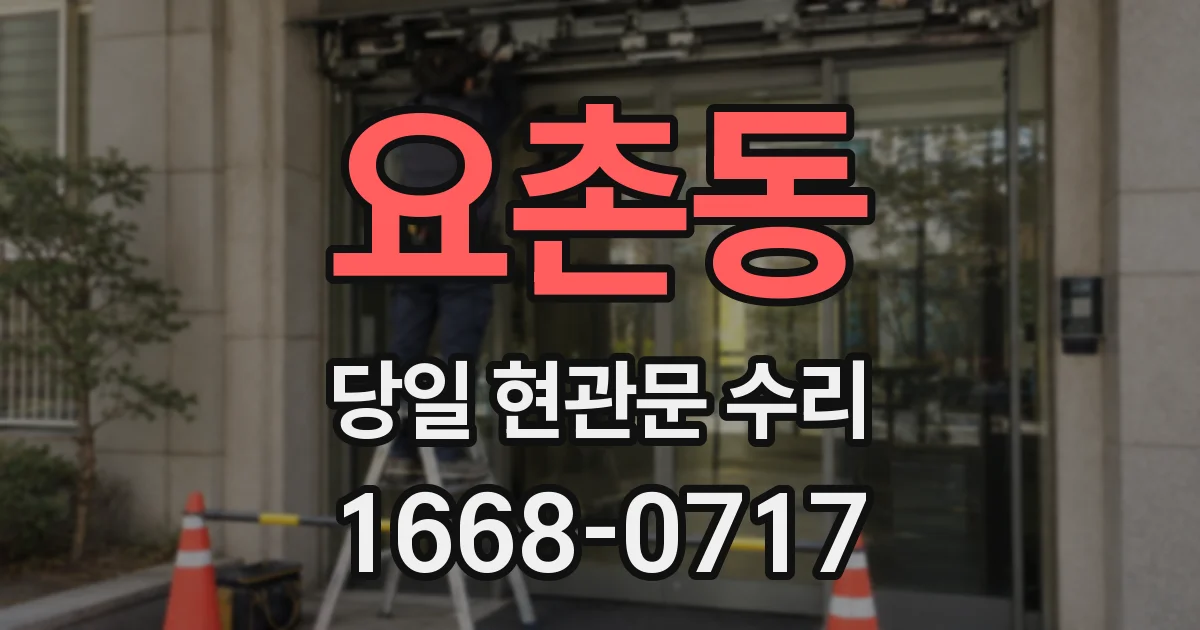 요촌동 당일 현관문 수리