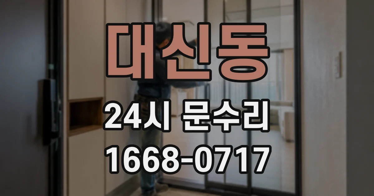 대신동 24시 문수리