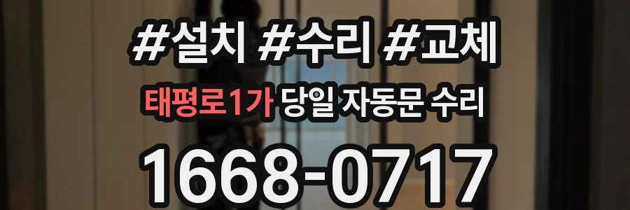 태평로1가 당일 자동문 수리