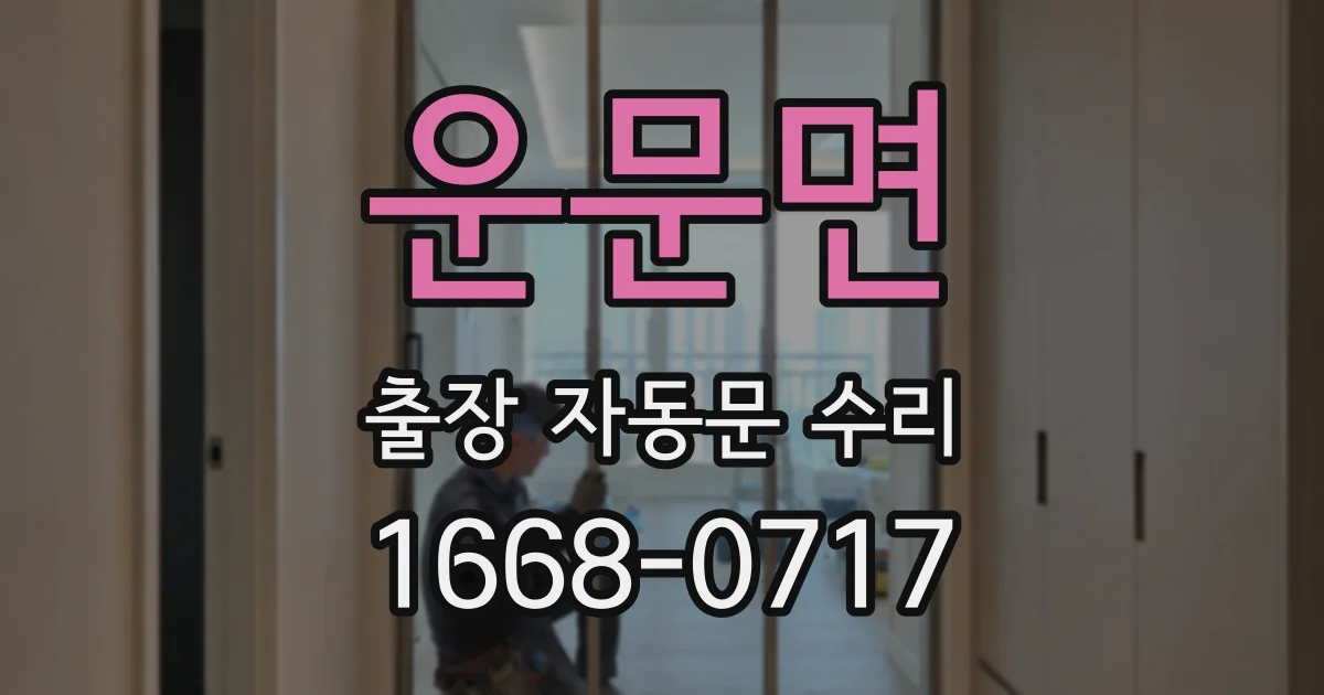운문면 출장 자동문 수리
