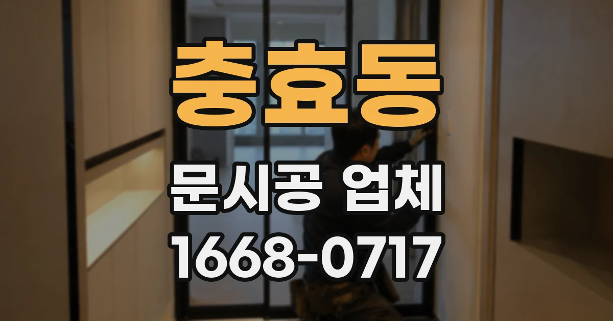 충효동 문시공 업체