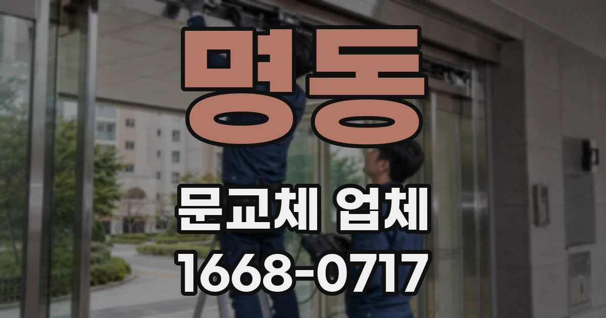 명동 문교체 업체
