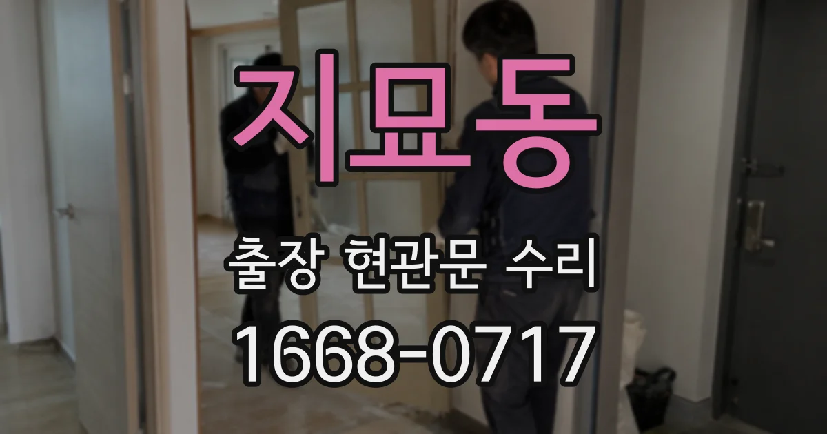 지묘동 출장 현관문 수리