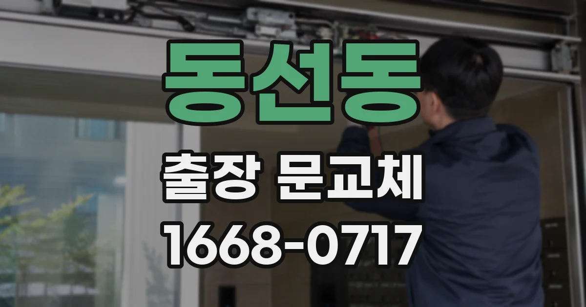 동선동 출장 문교체
