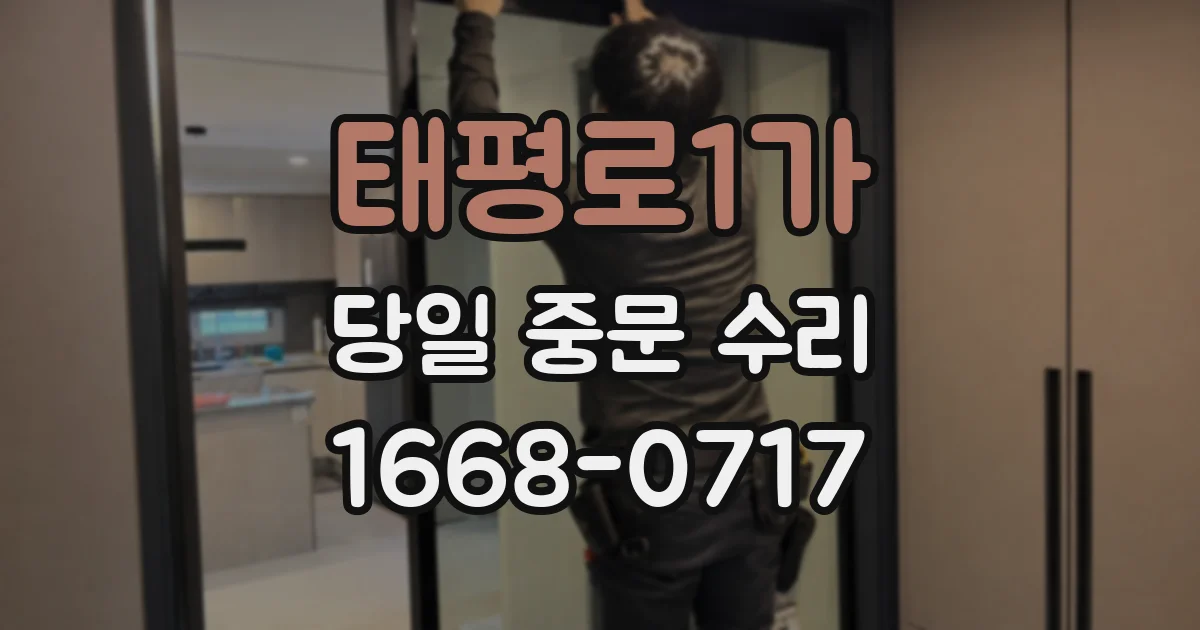 태평로1가 당일 중문 수리