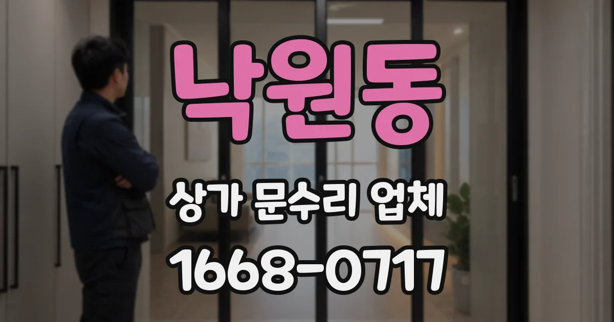 낙원동 상가 문수리 업체