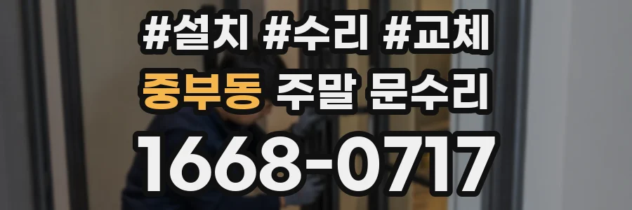 중부동 주말 문수리