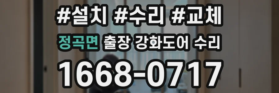 정곡면 출장 강화도어 수리