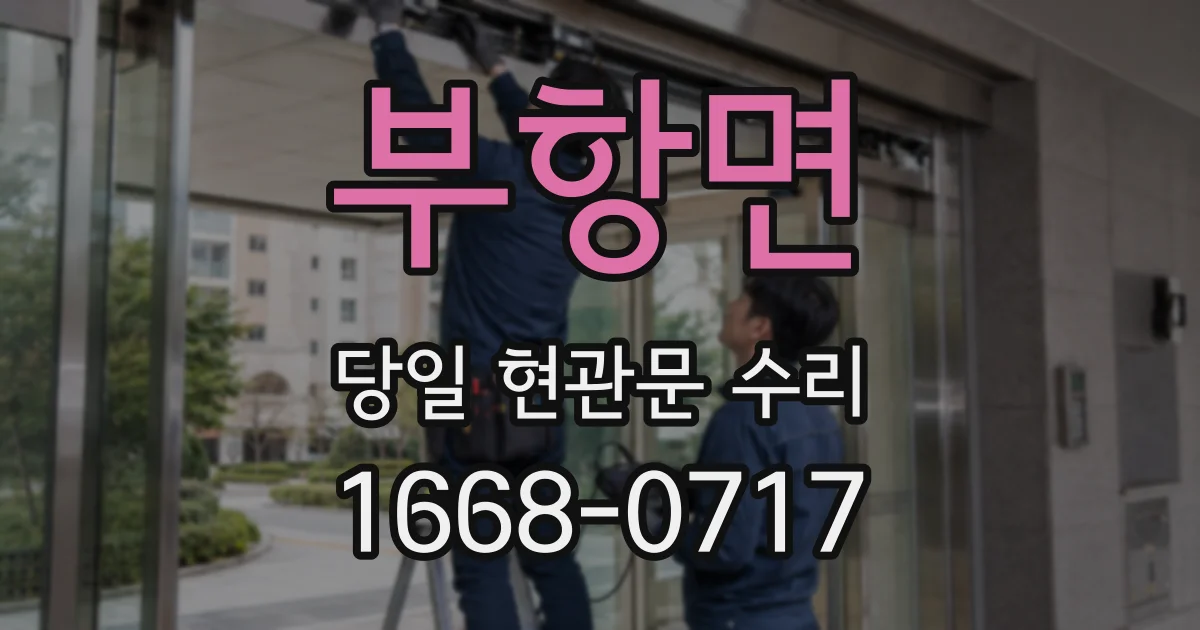 부항면 당일 현관문 수리