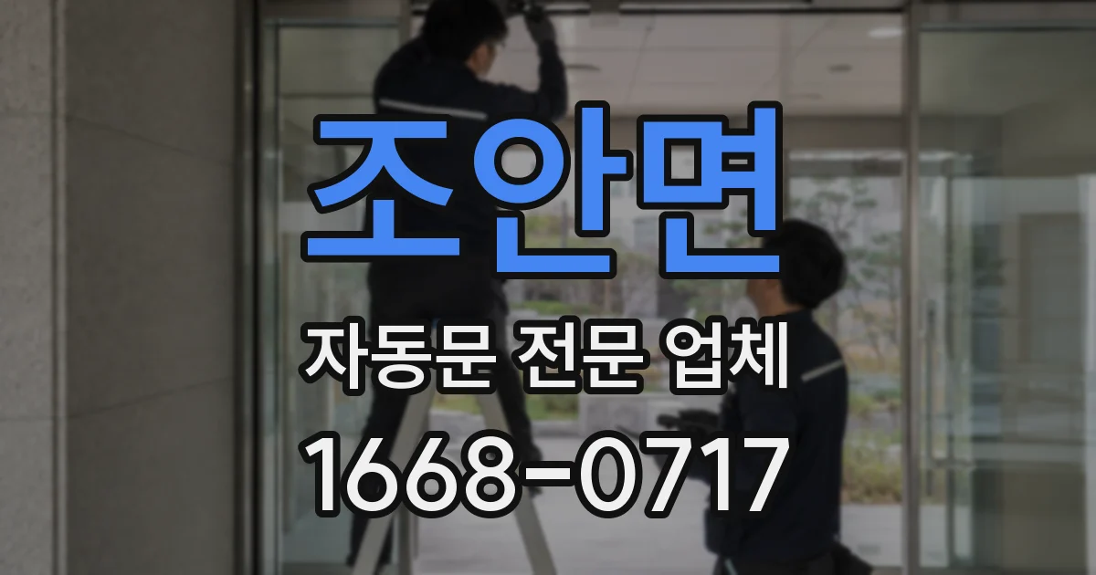 조안면 자동문 전문 업체