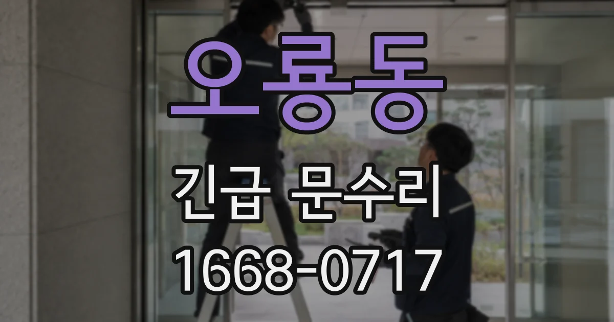 오룡동 긴급 문수리