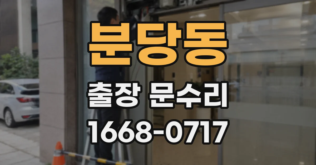 분당동 출장 문수리