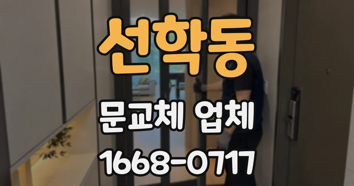 선학동 문교체 업체