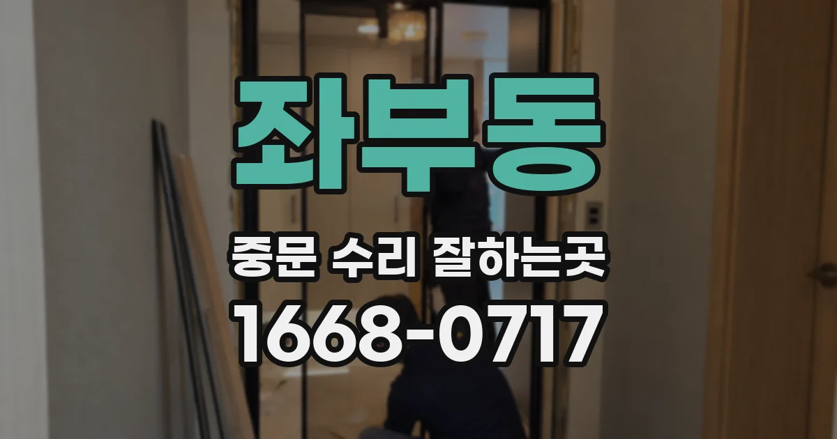 좌부동 중문 수리 잘하는곳