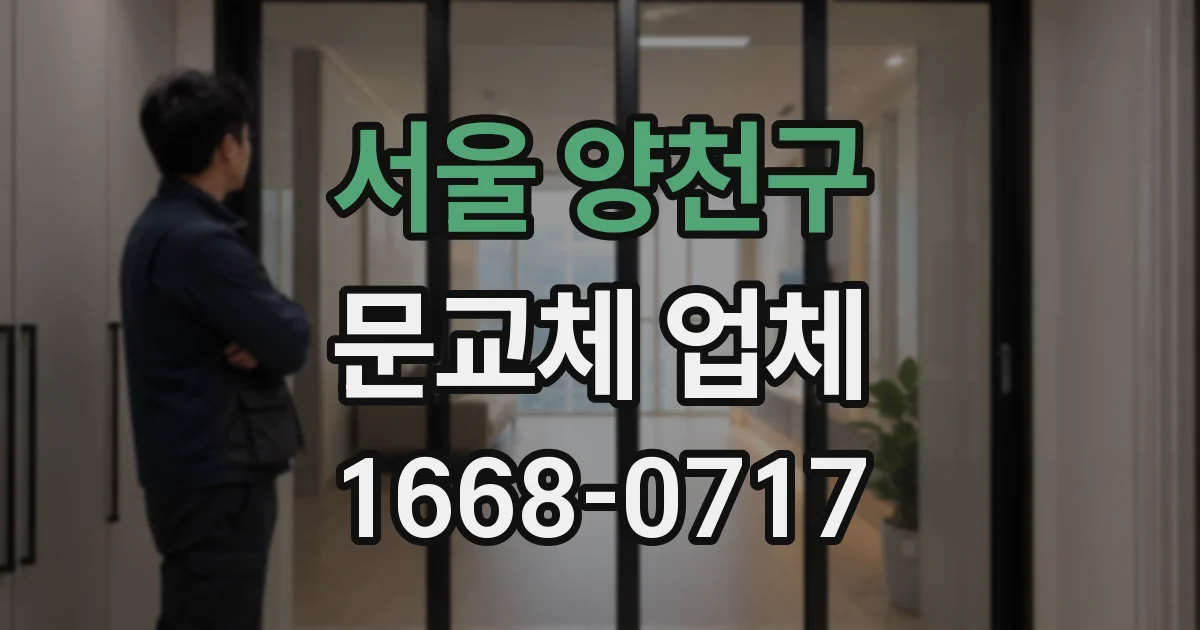 서울 양천구 문교체 업체