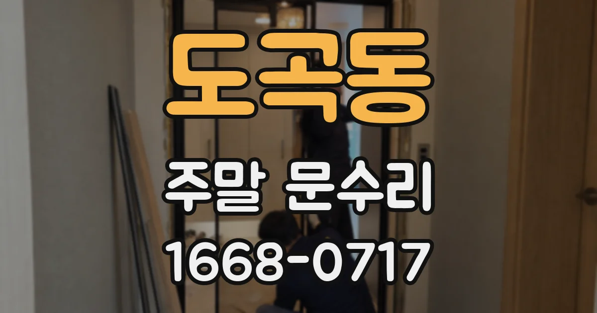 도곡동 주말 문수리