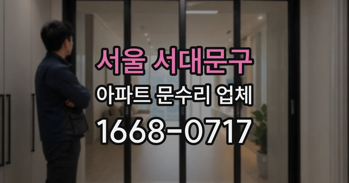 서울 서대문구 아파트 문수리 업체