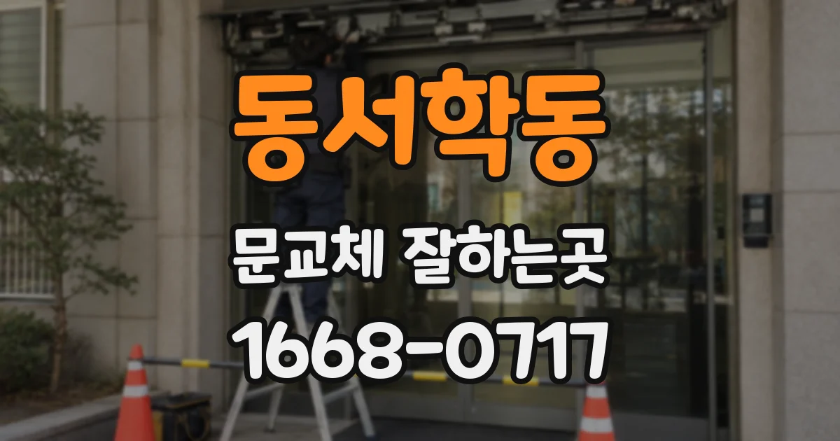 동서학동 문교체 잘하는곳