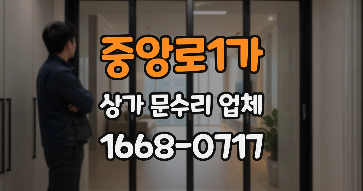 중앙로1가 상가 문수리 업체