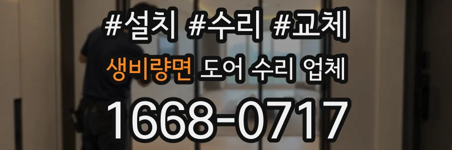 생비량면 도어 수리 업체