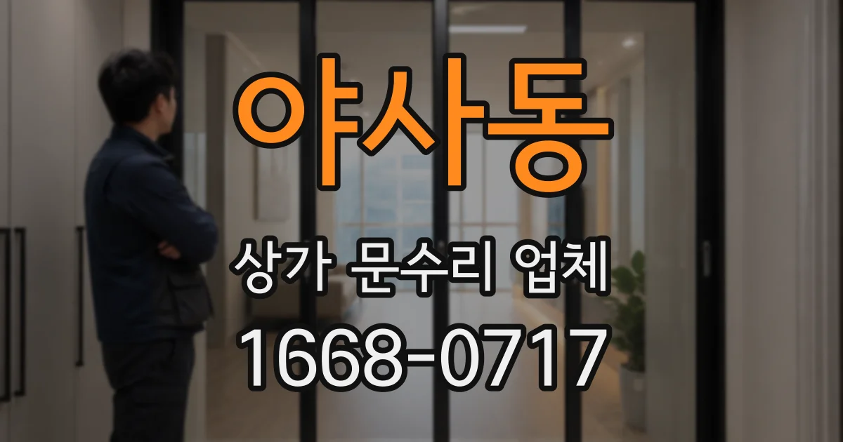 야사동 상가 문수리 업체