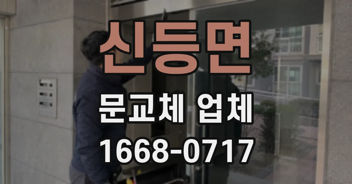 신등면 문교체 업체